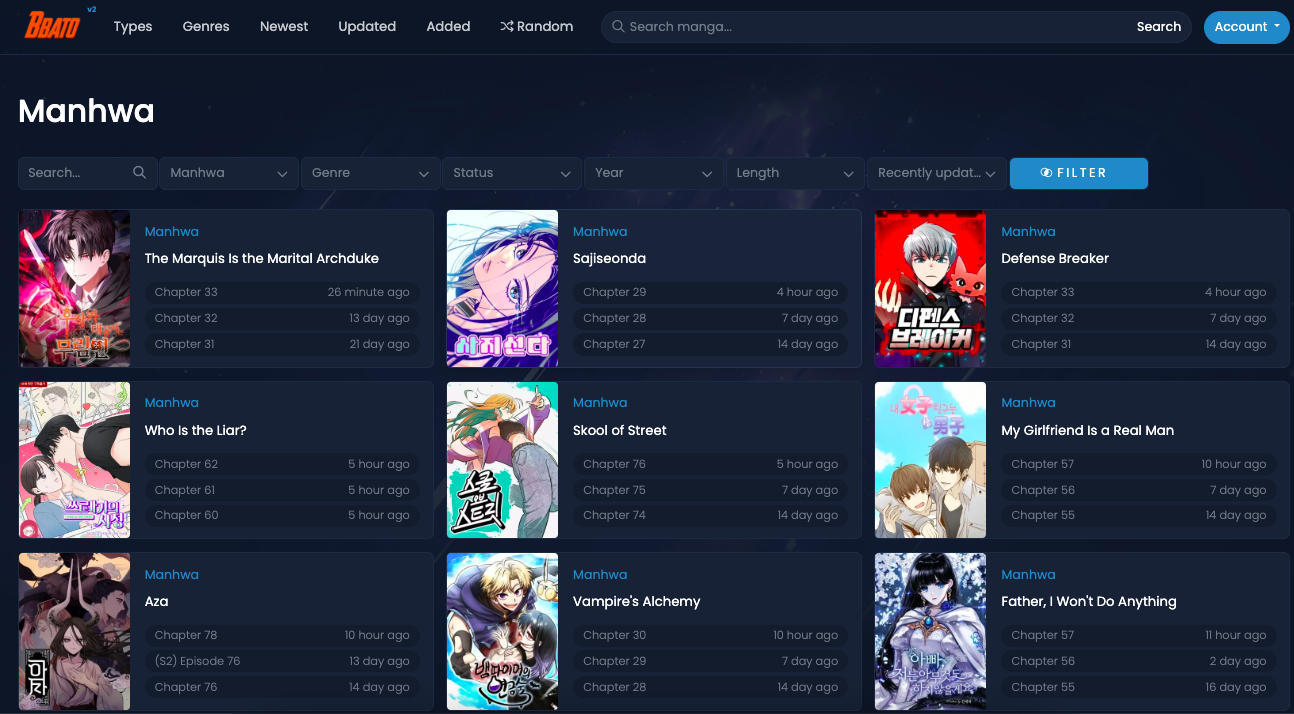 Batoto Reading Experience